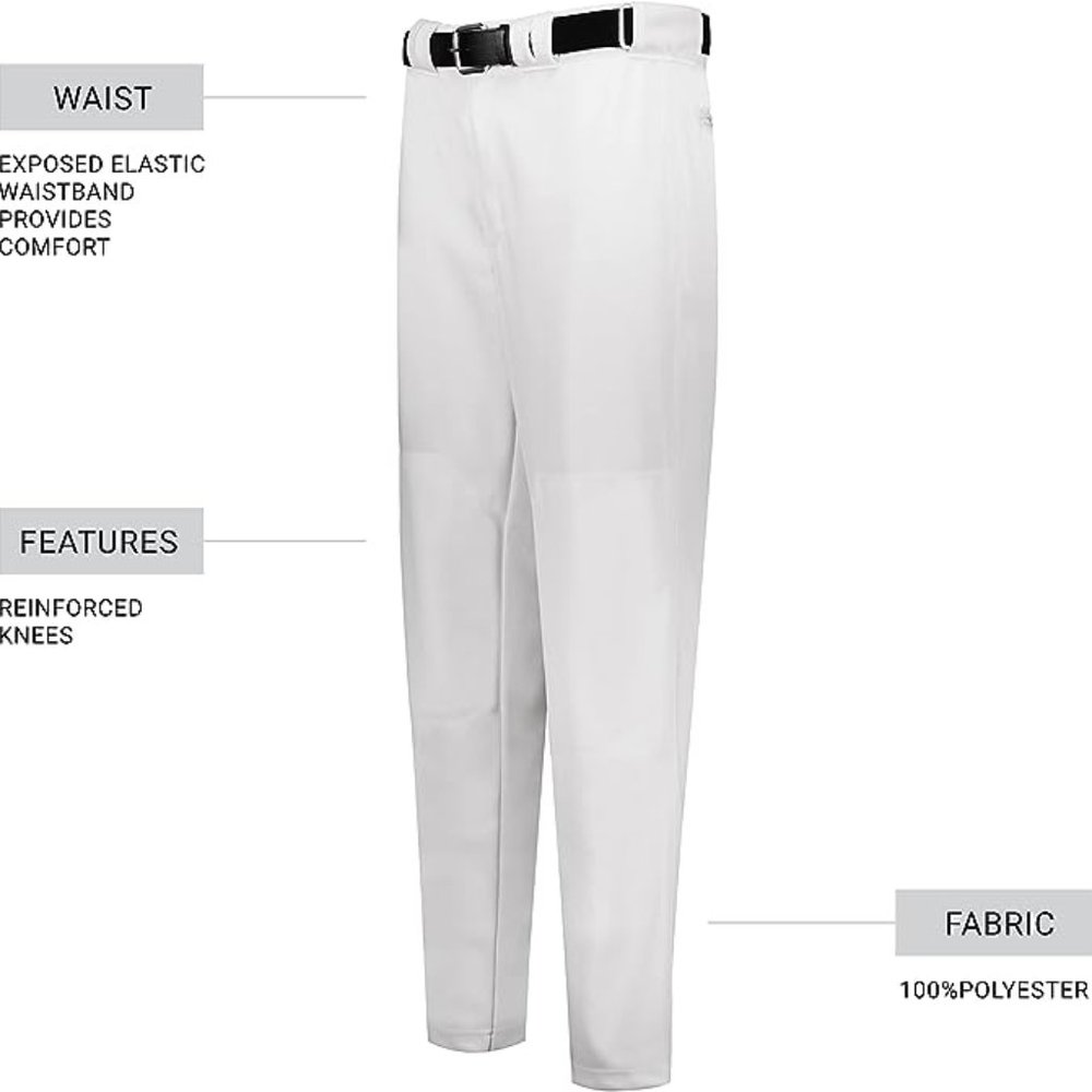 NWT Lot of 2x [Russell Athletic] Baseball Pants - White - Youth Size M - Picture 2 of 10
